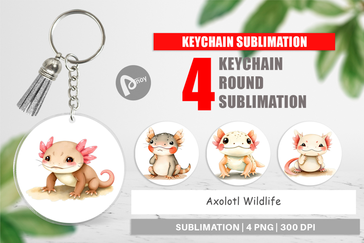 Keychain Axolotl Wildlife
