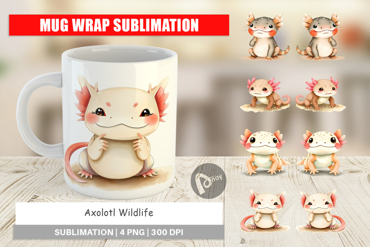 Mug Wrap Axolotl Wildlife