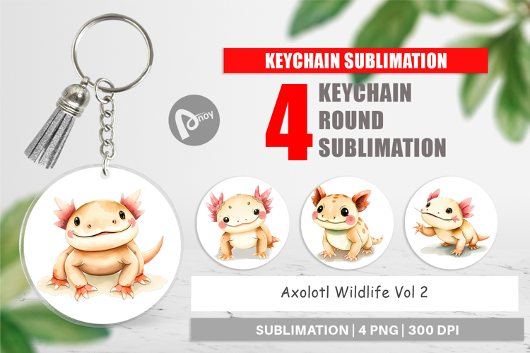 Keychain Axolotl Wildlife
