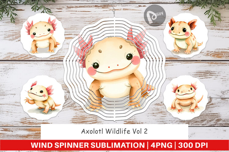 Wind Spinner Axolotl Wildlife example image 1
