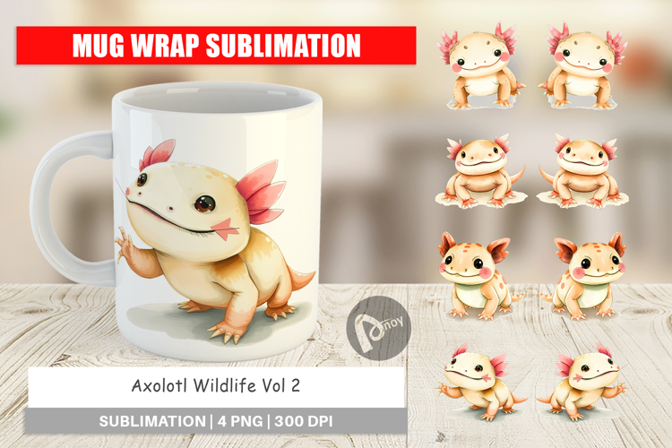 Mug Wrap Axolotl Wildlife