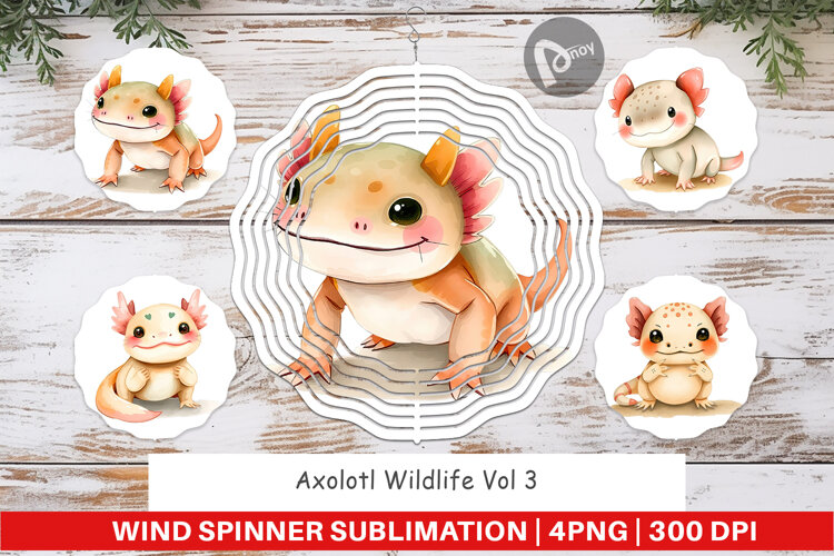 Wind Spinner Axolotl Wildlife example image 1