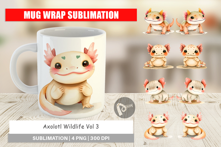 Mug Wrap Axolotl Wildlife