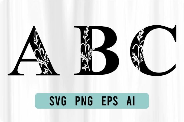 Floral Alphabet Svg Image 17