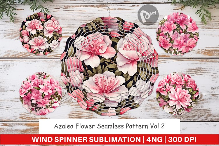 Wind Spinner Azalea Seamless Pattern