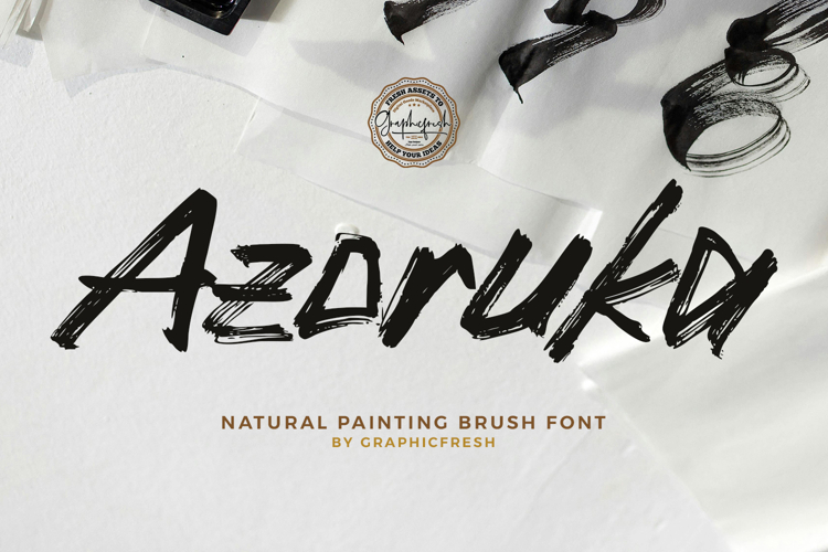 Azoruka - Natural Painting Brush Font