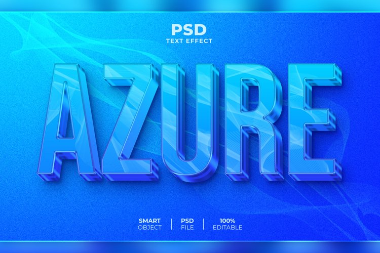 Azure 3D editable text effect example image 1