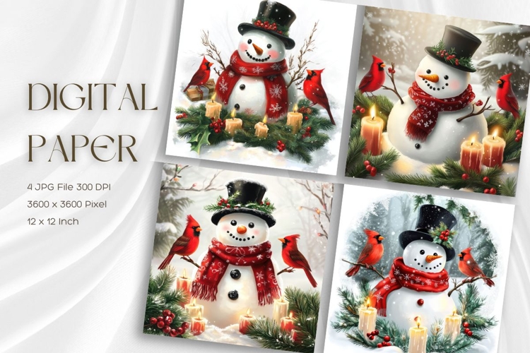  Snowman Background Image 7
