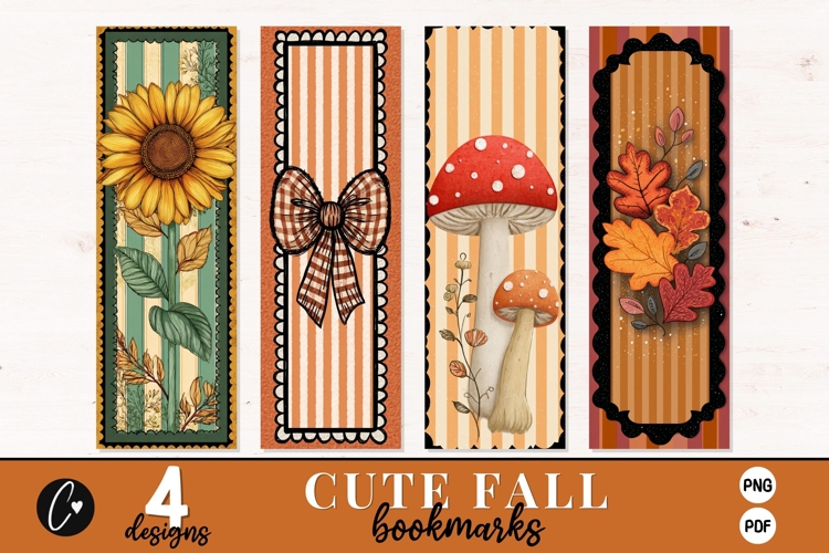 Printable Cute Fall Bookmarks