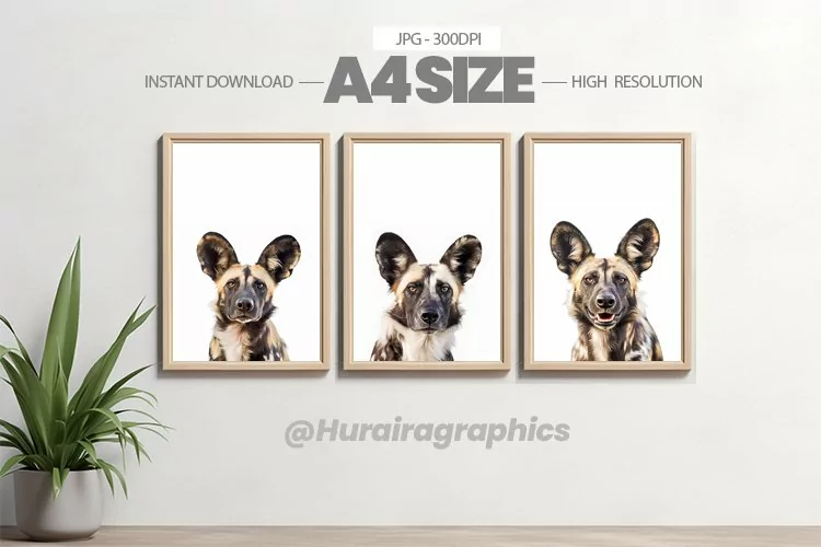 Safari Animal Wall Art - 03 Variations