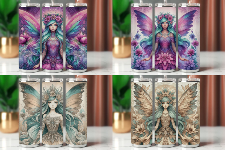 Tumbler Wrap 20 oz - beautiful fairy