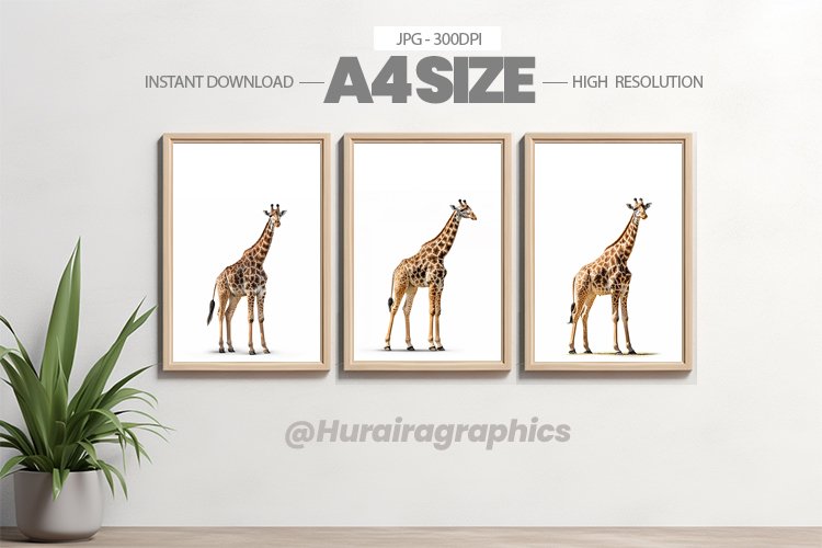 Safari Animal Wall Art - 03 Variations example image 1