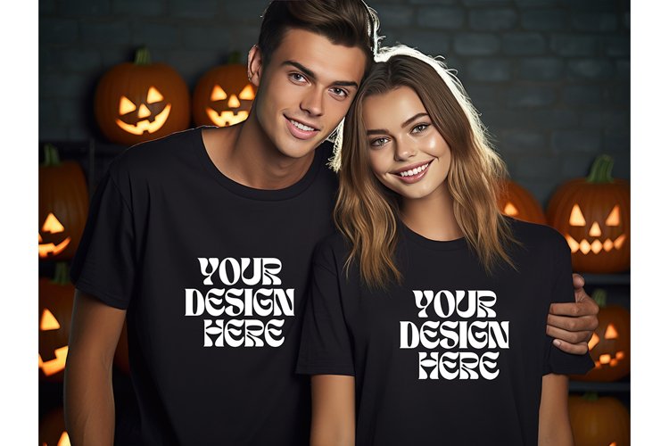 Black Tshirt Mockup Image 21