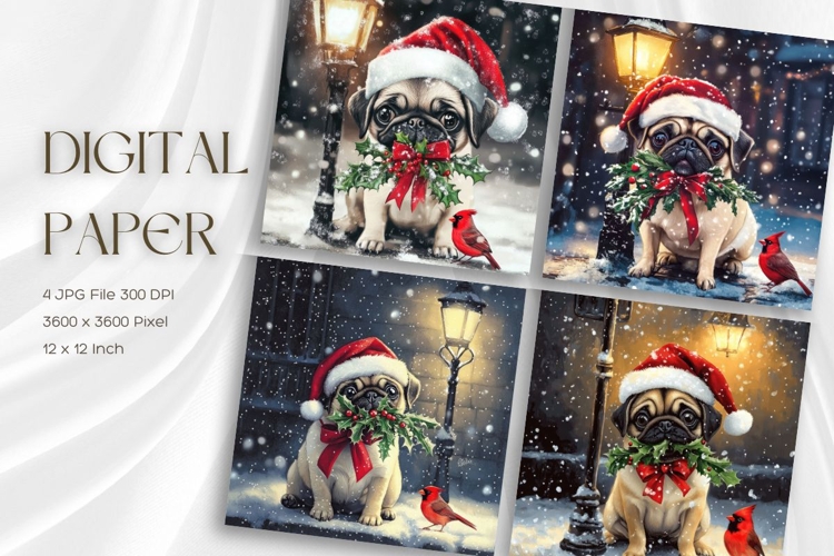 Christmas Dog Clipart Image 11