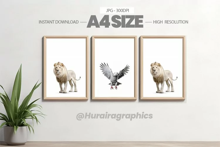 Safari Animal Wall Art - 03 Variations