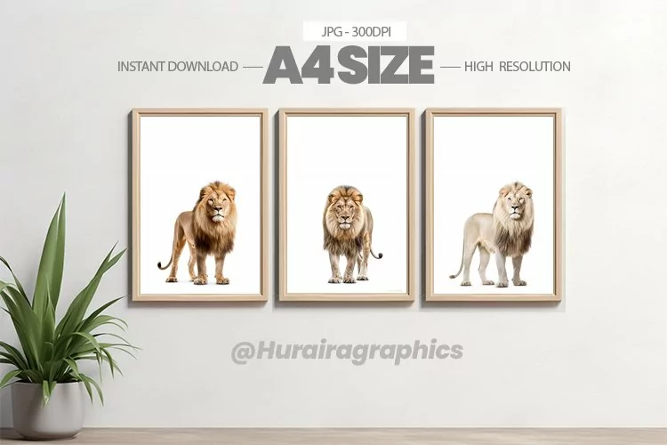 Safari Animal Wall Art - 03 Variations
