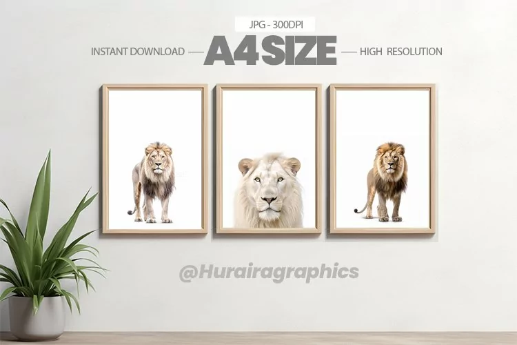 Safari Animal Wall Art - 03 Variations
