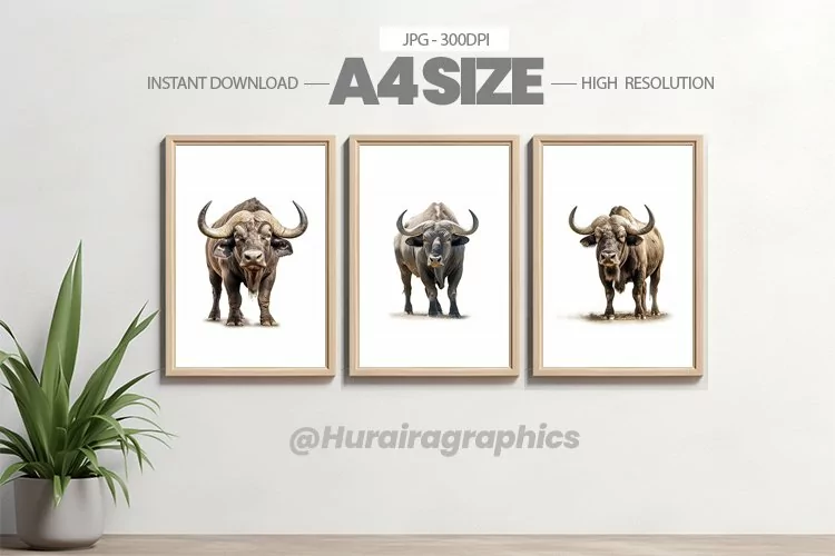 Safari Animal Wall Art - 03 Variations