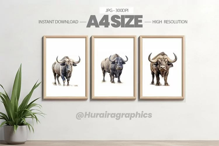 Safari Animal Wall Art - 03 Variations