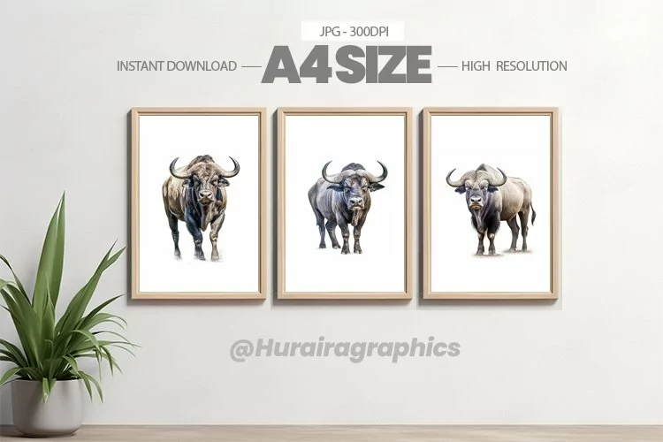 Safari Animal Wall Art - 03 Variations