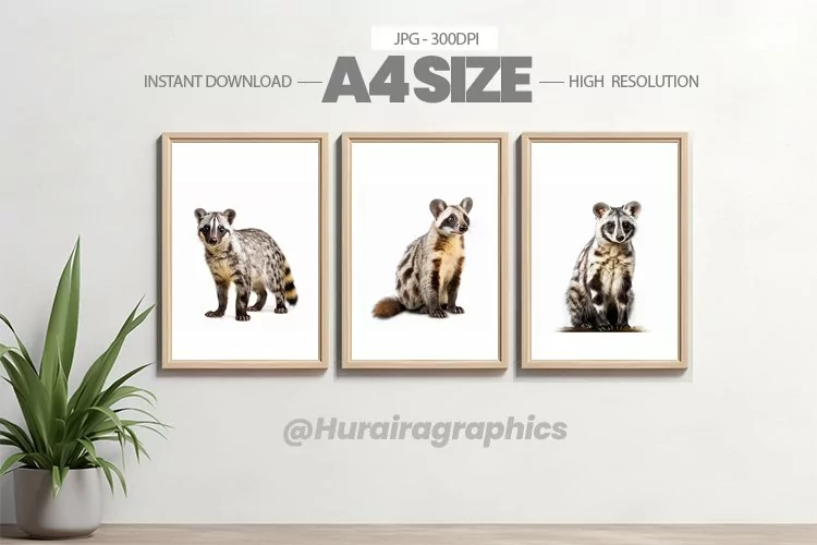 Safari Animal Wall Art - 03 Variations