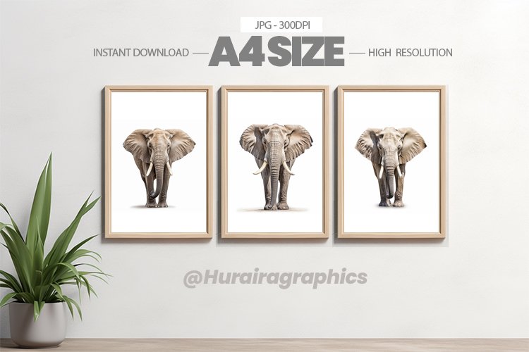 Safari Animal Wall Art - 03 Variations example image 1