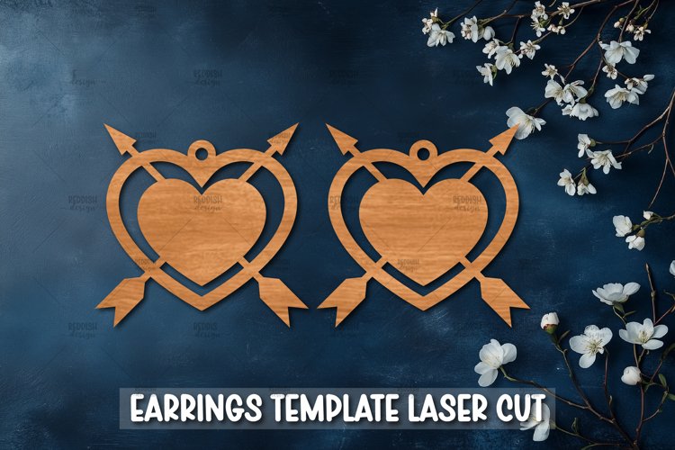 Heart Earrings Svg Image 19