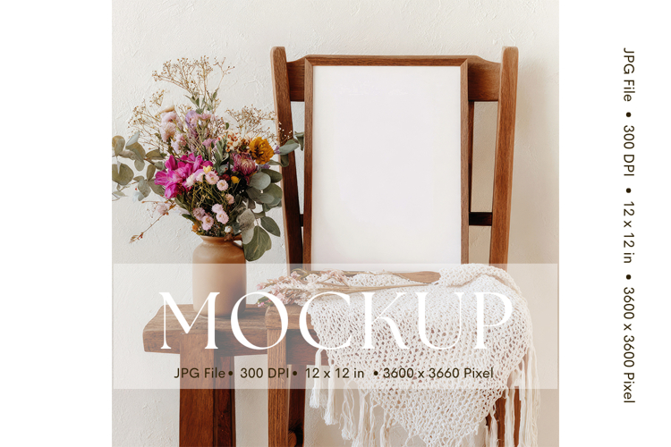 Photo Frame Mockup in Interior Room Studio Canvas Mockup_36