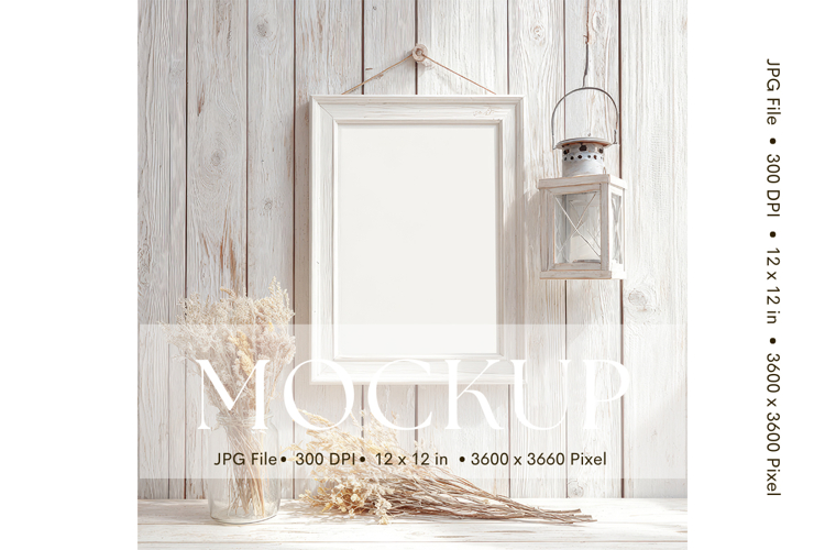 Photo Frame Mockup in Interior Room Studio Canvas Mockup_40