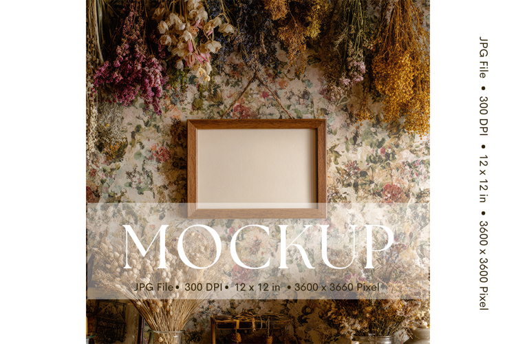 Photo Frame Mockup in Interior Room Studio Canvas Mockup_41