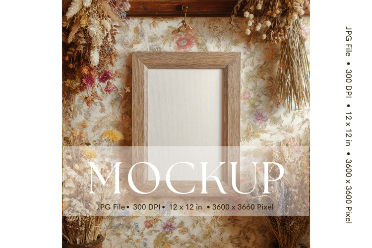 Photo Frame Mockup in Interior Room Studio Canvas Mockup_44