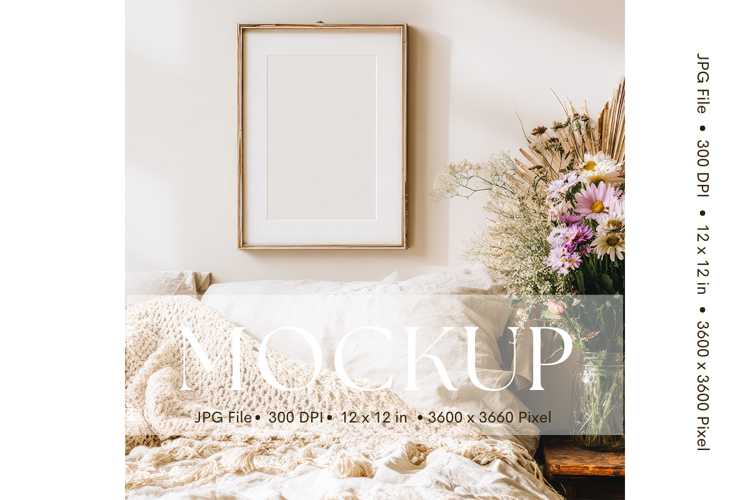 Photo Frame Mockup in Interior Room Studio Canvas Mockup_45