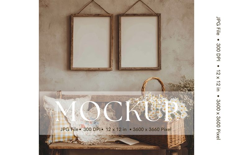 Photo Frame Mockup in Interior Room Studio Canvas Mockup_50