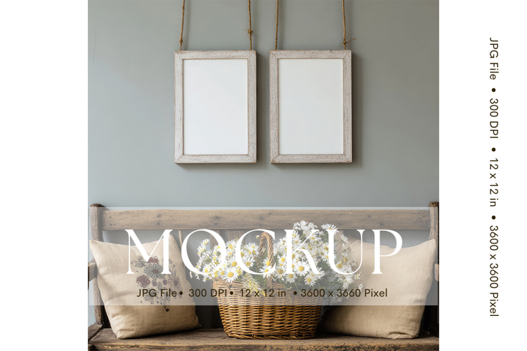 Photo Frame Mockup in Interior Room Studio Canvas Mockup_51