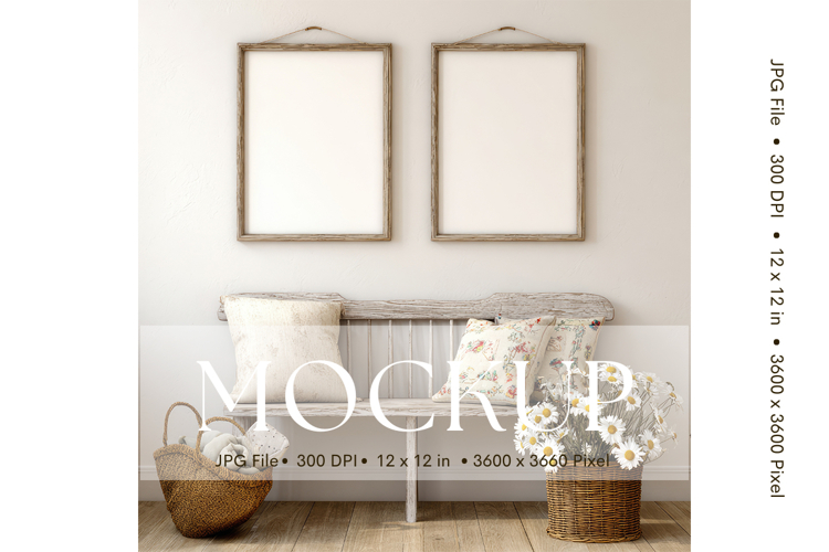 Photo Frame Mockup in Interior Room Studio Canvas Mockup_52