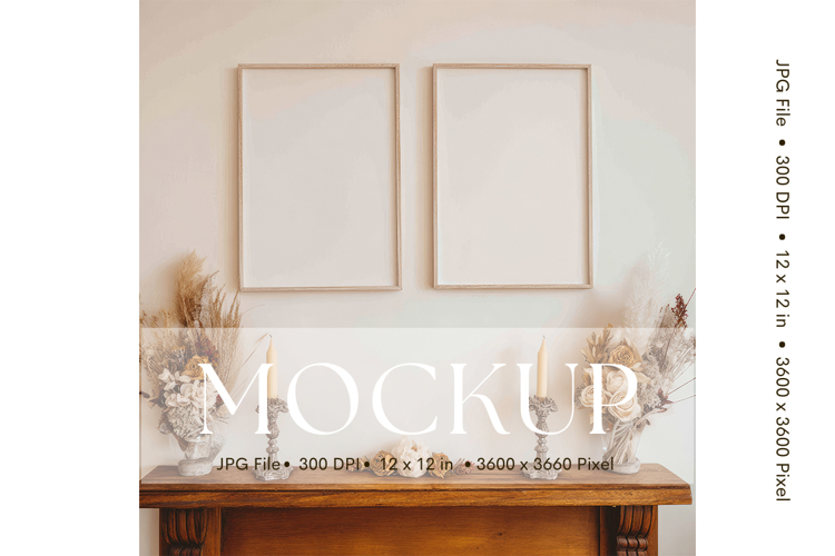 Photo Frame Mockup in Interior Room Studio Canvas Mockup_53