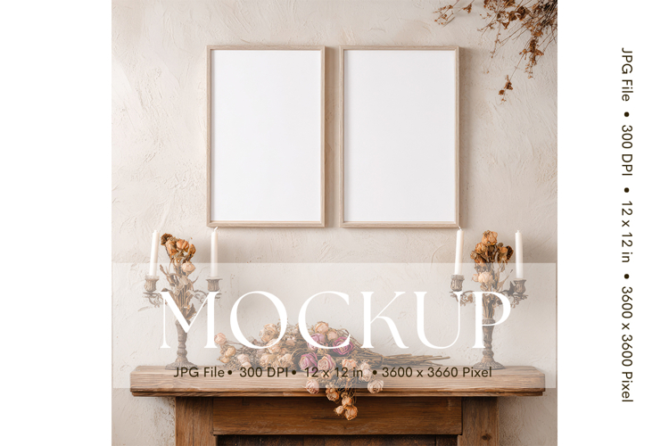 Photo Frame Mockup in Interior Room Studio Canvas Mockup_54