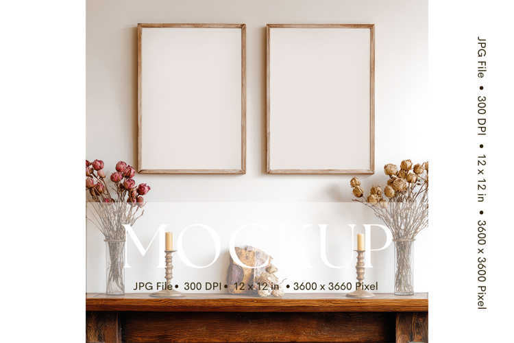Photo Frame Mockup in Interior Room Studio Canvas Mockup_55