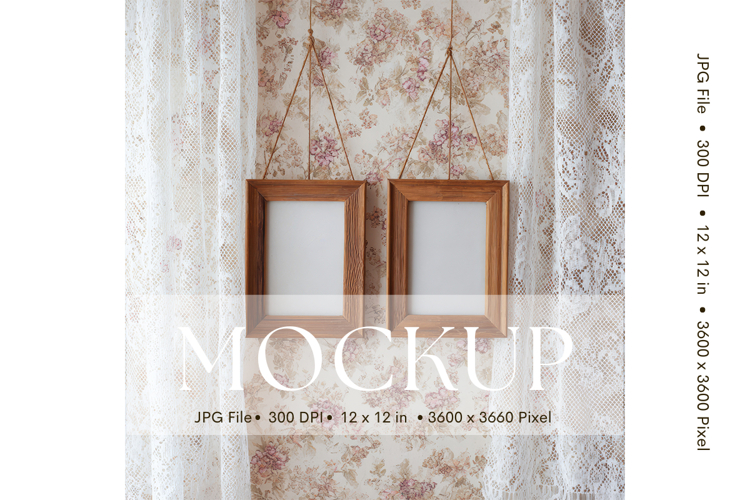 Photo Frame Mockup in Interior Room Studio Canvas Mockup_57