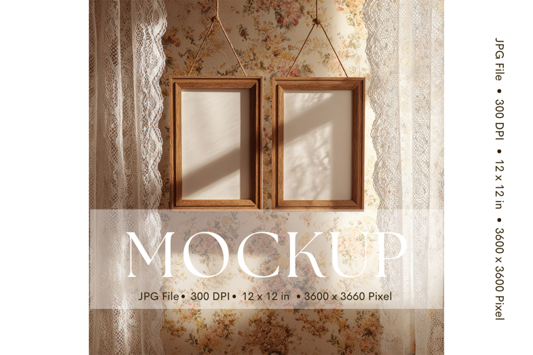 Photo Frame Mockup in Interior Room Studio Canvas Mockup_59