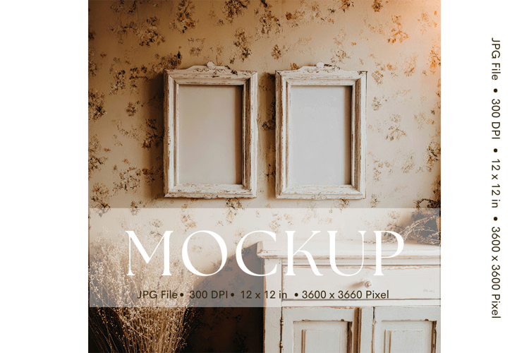 Photo Frame Mockup in Interior Room Studio Canvas Mockup_61