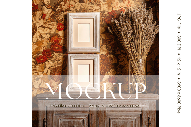 Photo Frame Mockup in Interior Room Studio Canvas Mockup_62