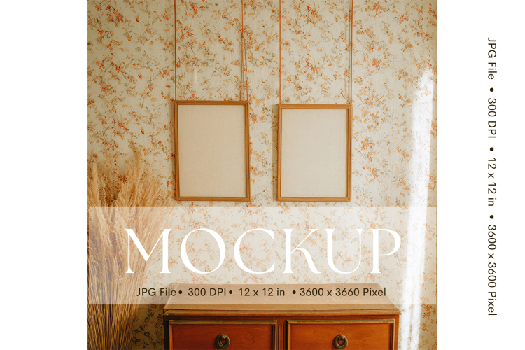 Photo Frame Mockup in Interior Room Studio Canvas Mockup_63