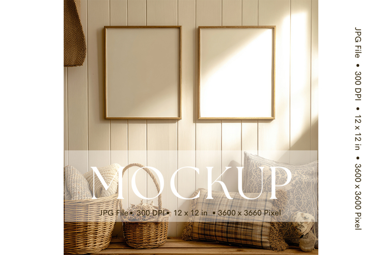 Photo Frame Mockup in Interior Room Studio Canvas Mockup_66
