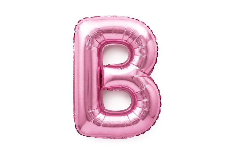 Pink Metallic Letter B Foil Balloon Party Decoration example image 1