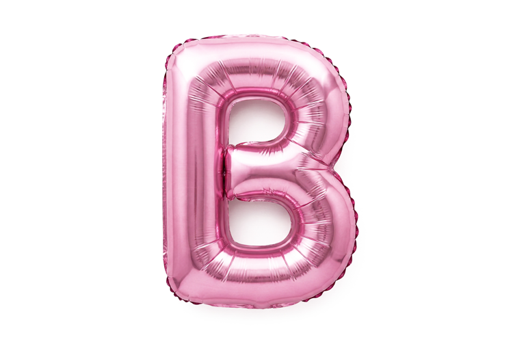 Pink Metallic Letter B Foil Balloon Party Decoration