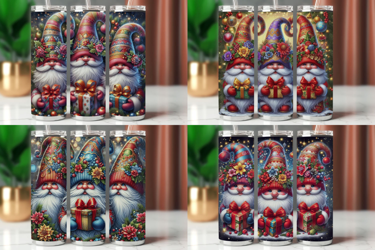 Tumbler Wrap 20 oz - christmas gnome