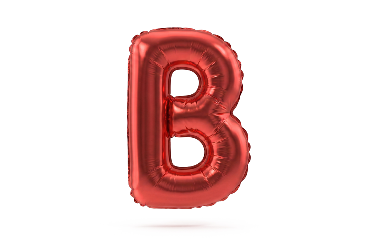 Red Metallic Letter B Foil Balloon Party Decoration