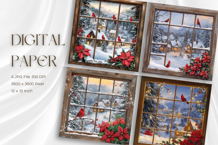 Christmas Bird Background Winter Snow Santa Wallpaper_23
