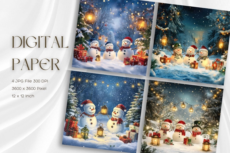  Snowman Background Image 6